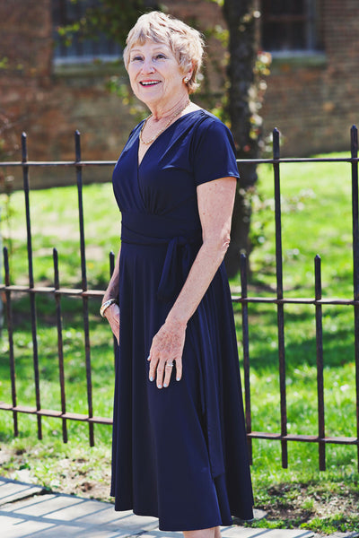 navy blue green dress Margaret its playful vibe keeps Jan26BlueHorizon Atria Signature Colors:Black 11 Petite Summer Dresses
