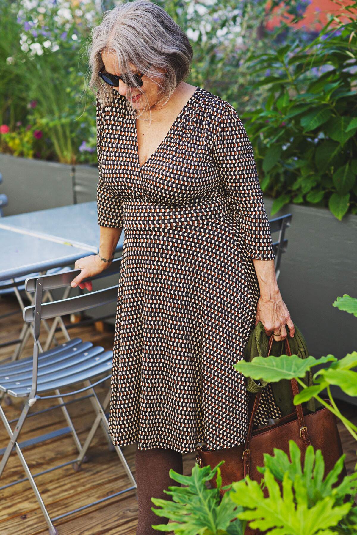 Megan Dress - Chestnut Half Moons