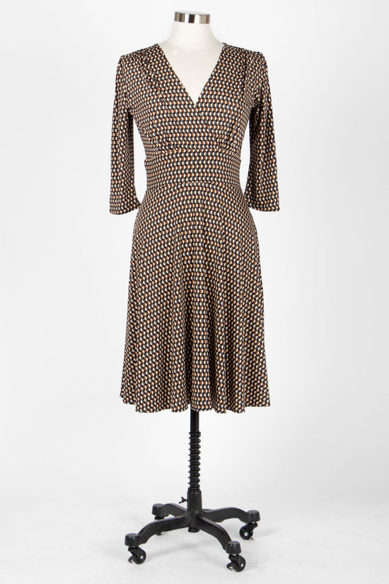 Megan Dress - Chestnut Half Moons