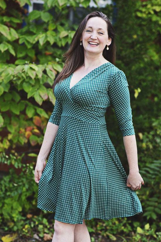Load image into Gallery viewer, Megan Dress - Holly Cross Dots
