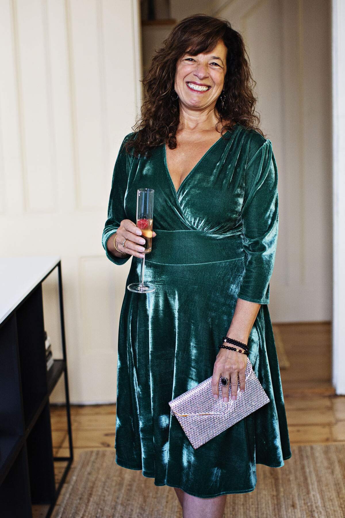 Megan Dress - Spruce Velvet FINAL SALE – karina dresses