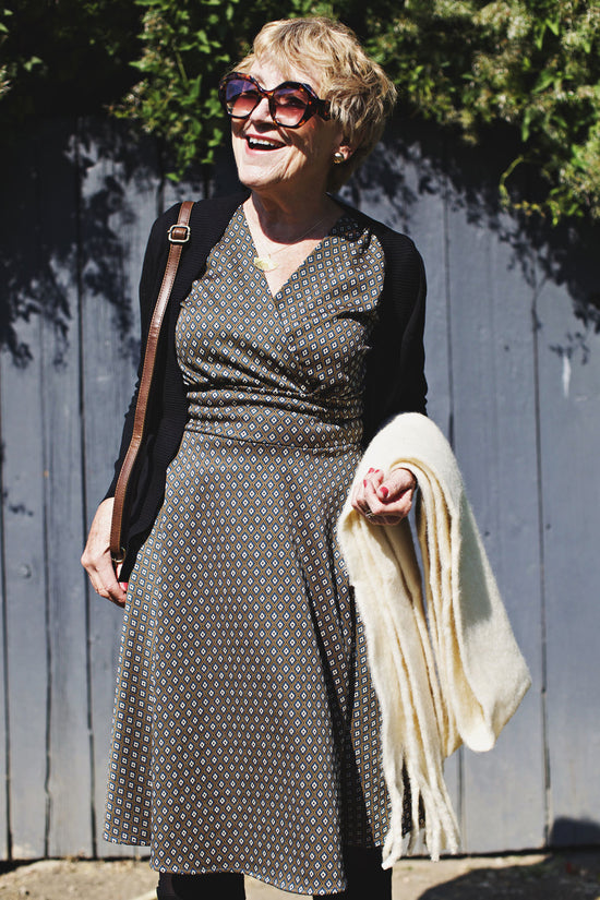 Megan Dress - Tiny Floral Jacquard FINAL SALE