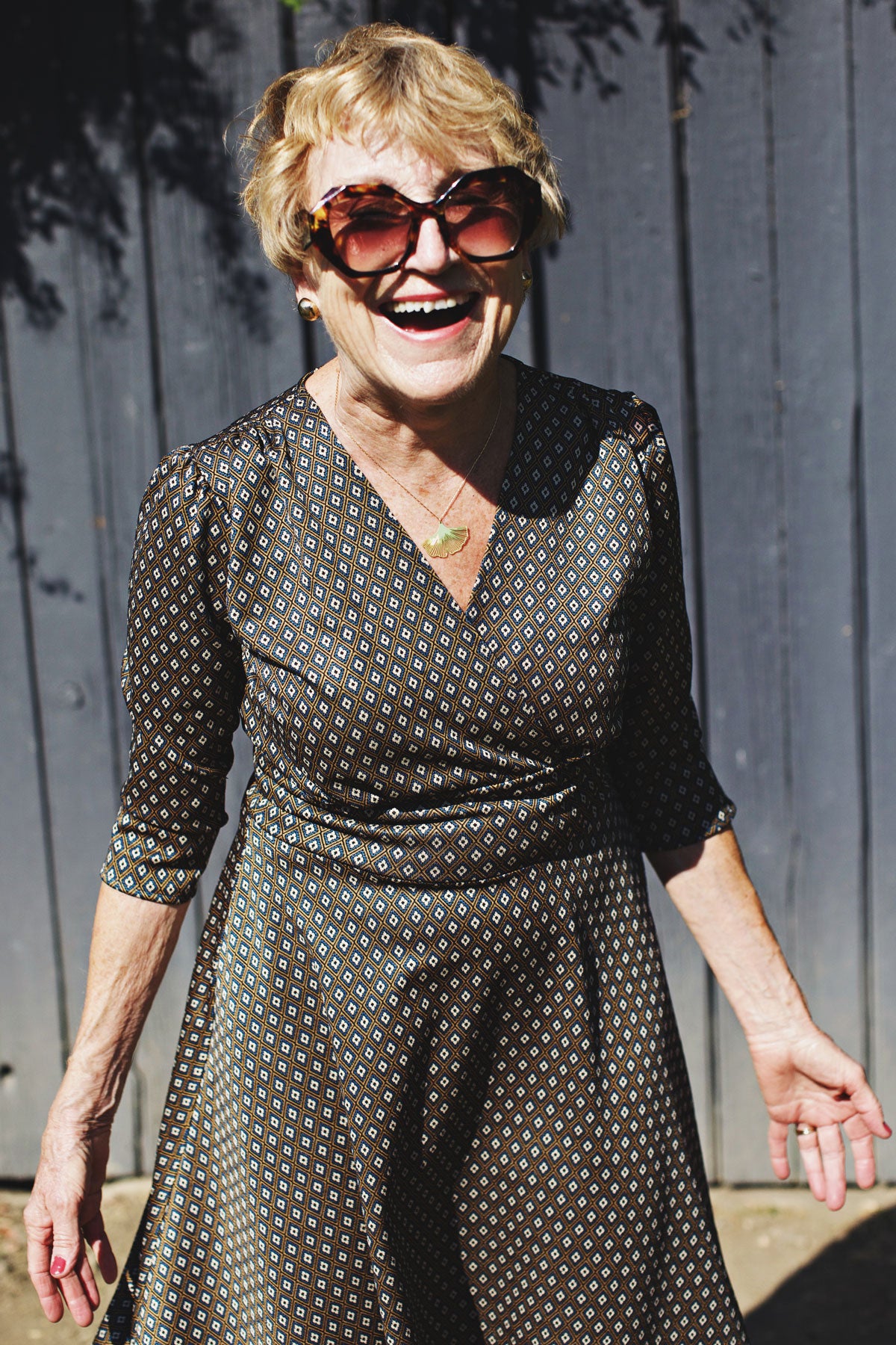 Megan Dress - Tiny Floral Jacquard FINAL SALE