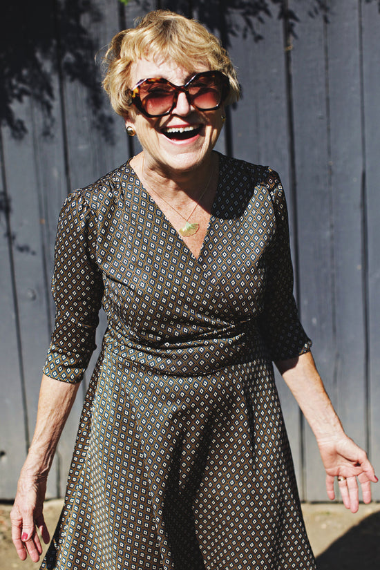 Megan Dress - Tiny Floral Jacquard FINAL SALE