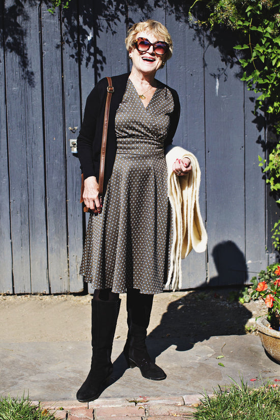 Megan Dress - Tiny Floral Jacquard FINAL SALE