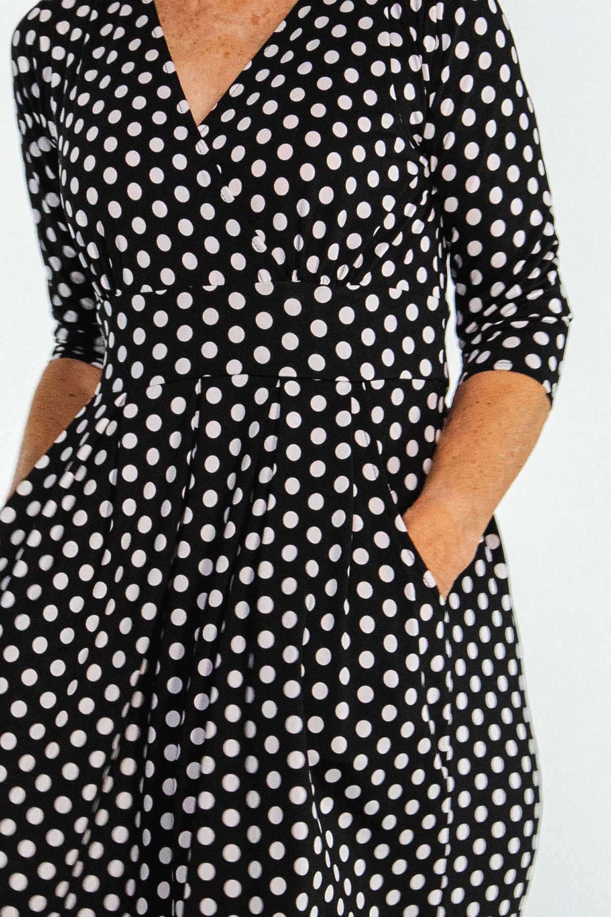 Penelope Dress - Black and White Polka Dot