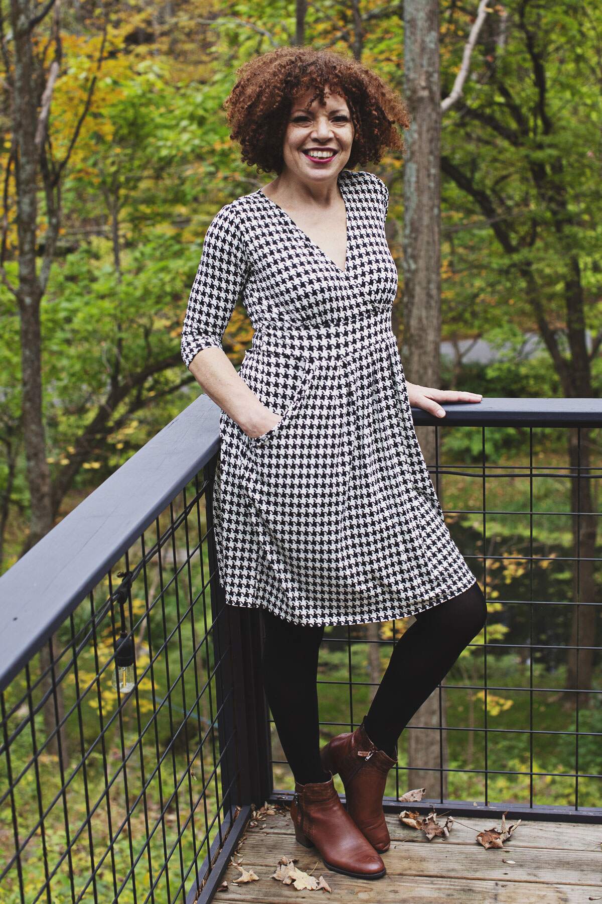Penelope Dress - Houndstooth