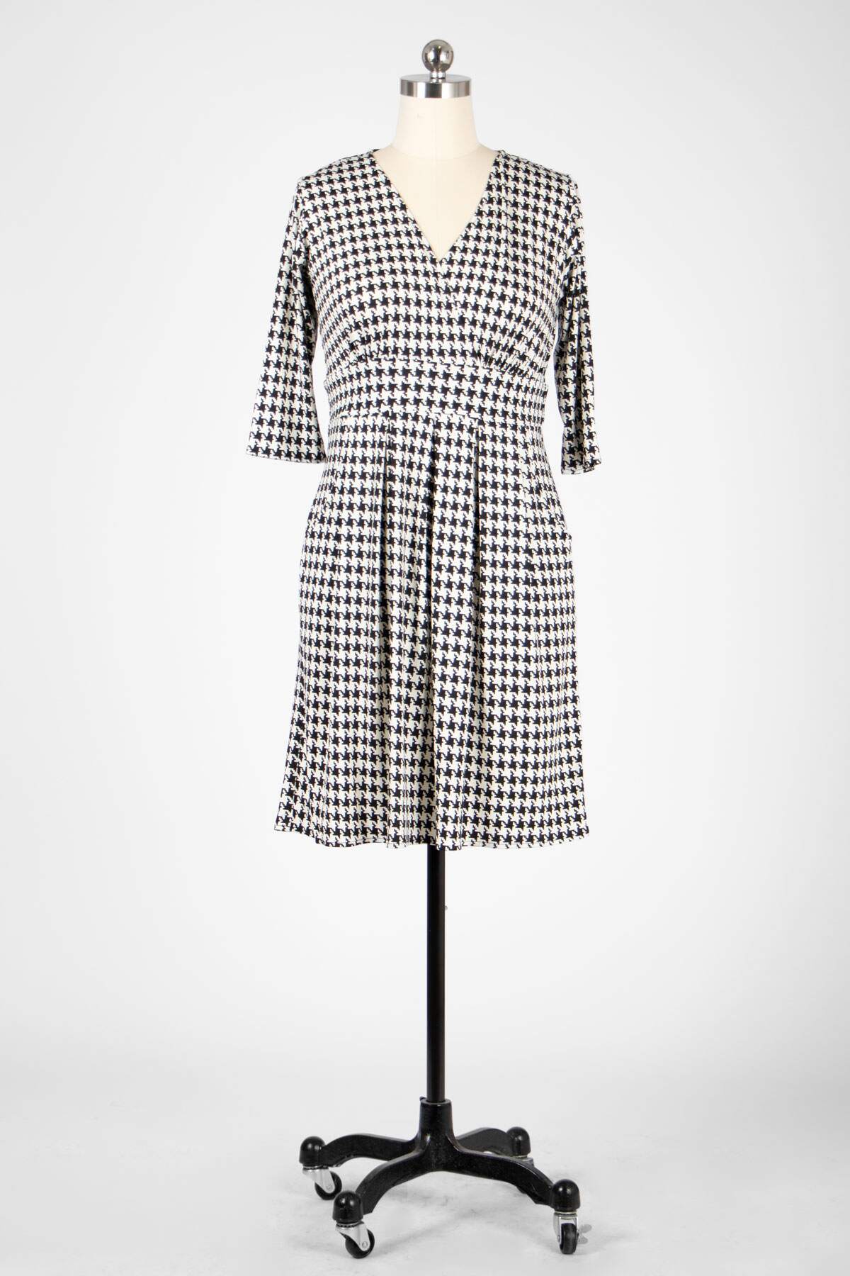 Penelope Dress - Houndstooth