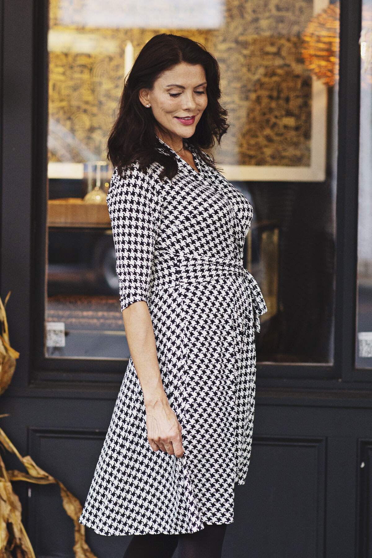 Load image into Gallery viewer, Ruby Dress - Houndstooth
