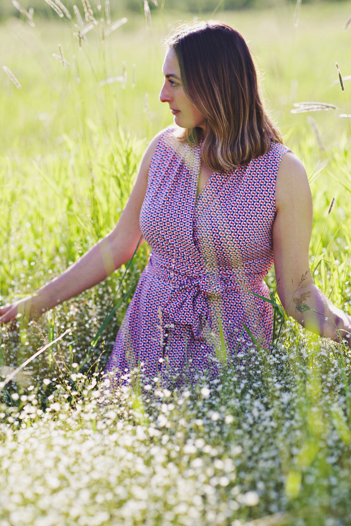 Ruby Dress - Nautical Geo FINAL SALE