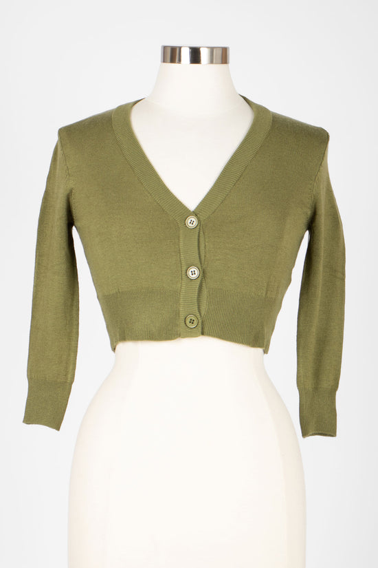 Sage Cropped Cardigan