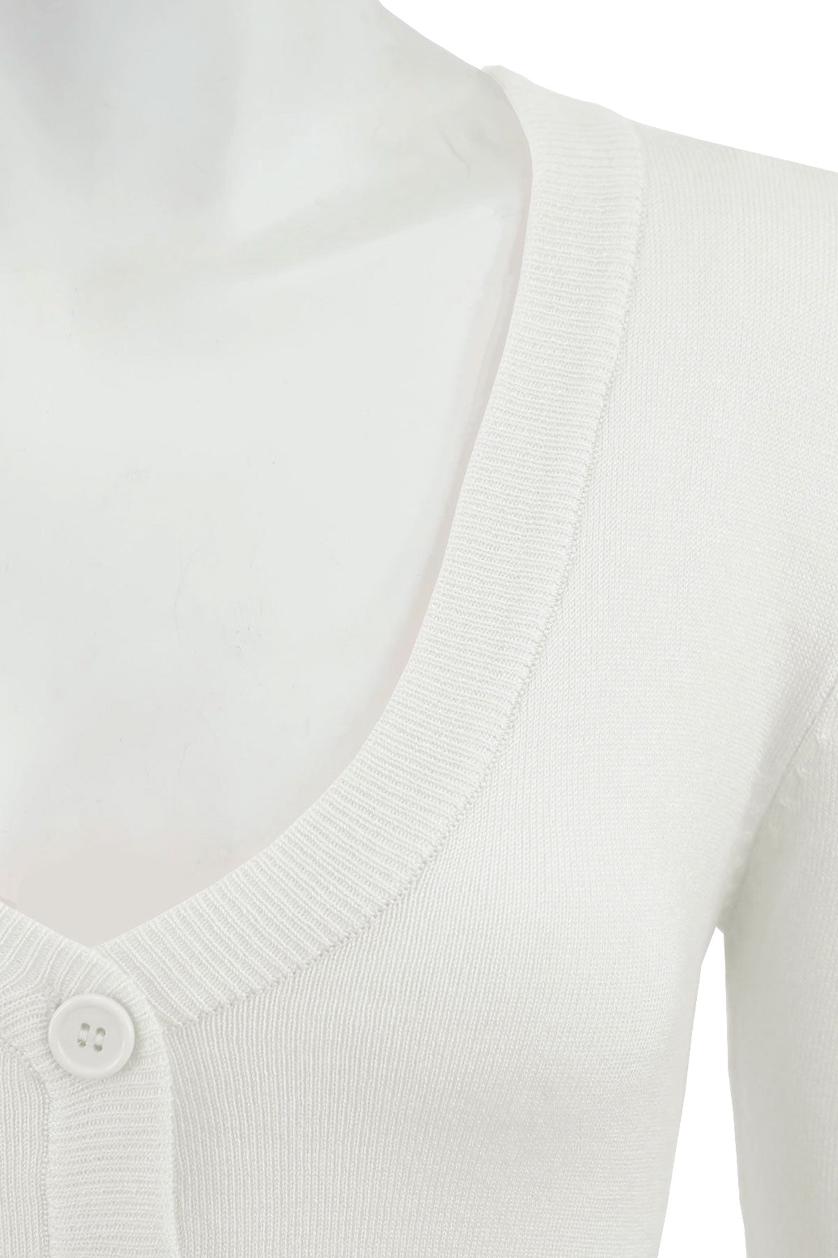 Pure White Cropped Cardigan XS Pure White Cropped Cardigan XS