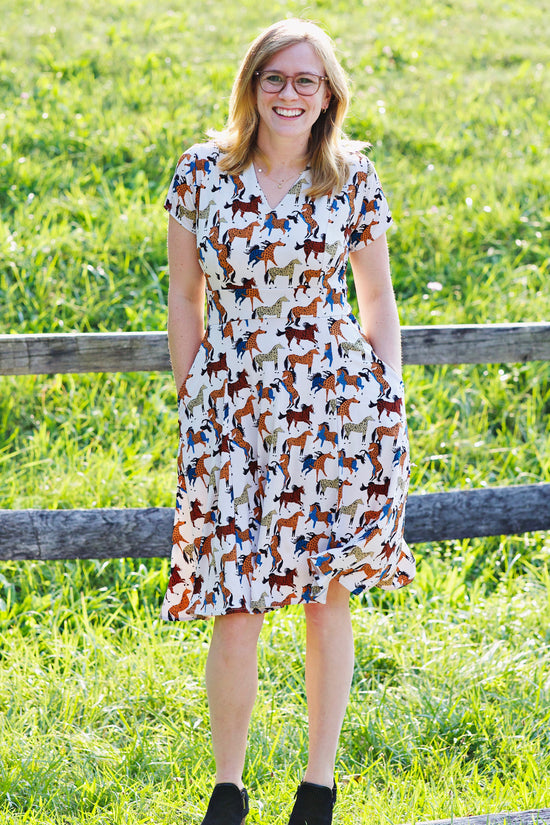 Cece Dress in Wild Horses by Karina Dresses