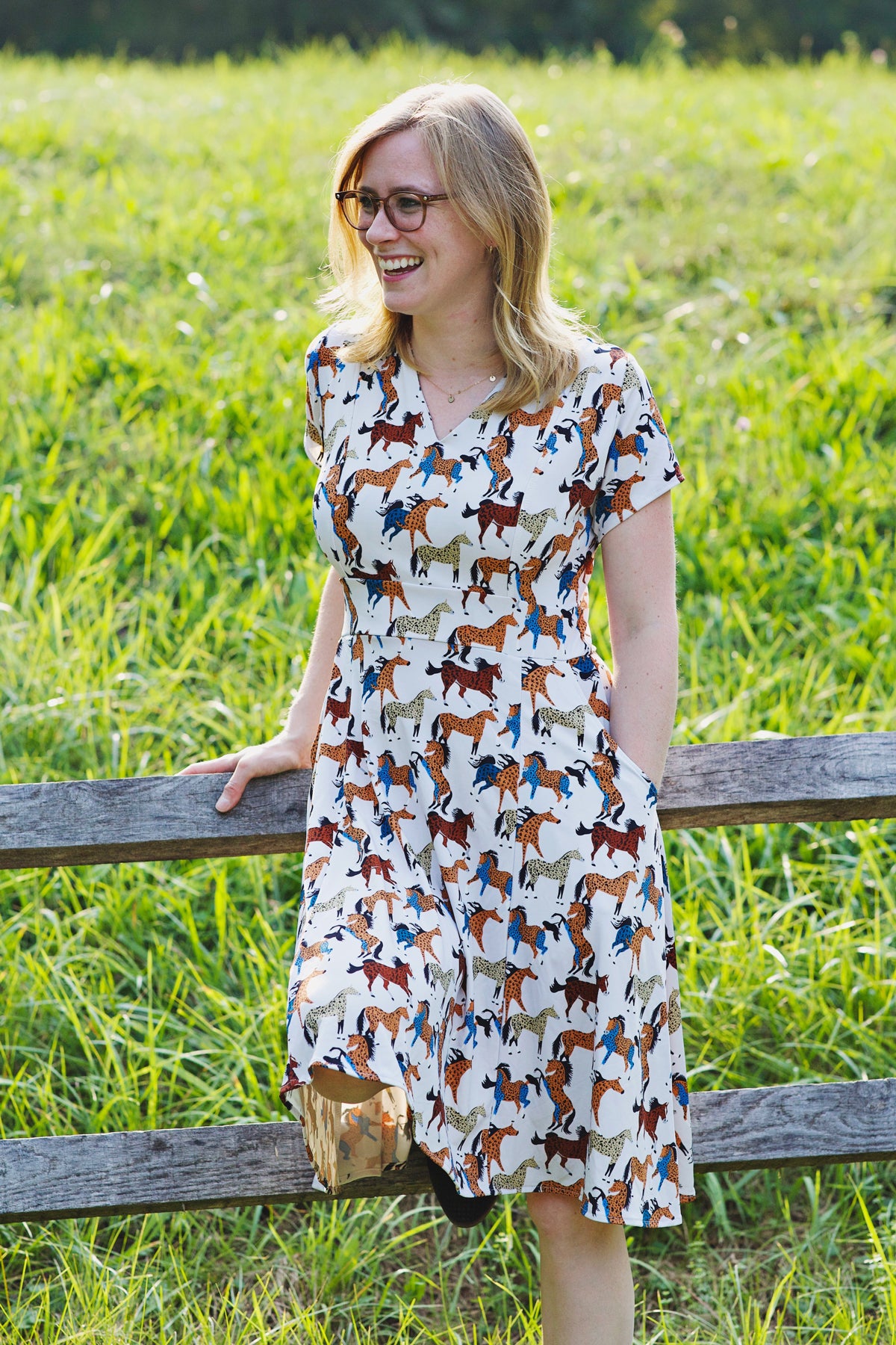 Cece Dress in Wild Horses by Karina Dresses