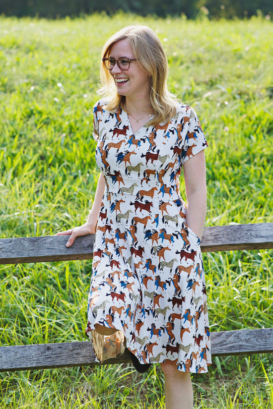 Cece Dress in Wild Horses by Karina Dresses