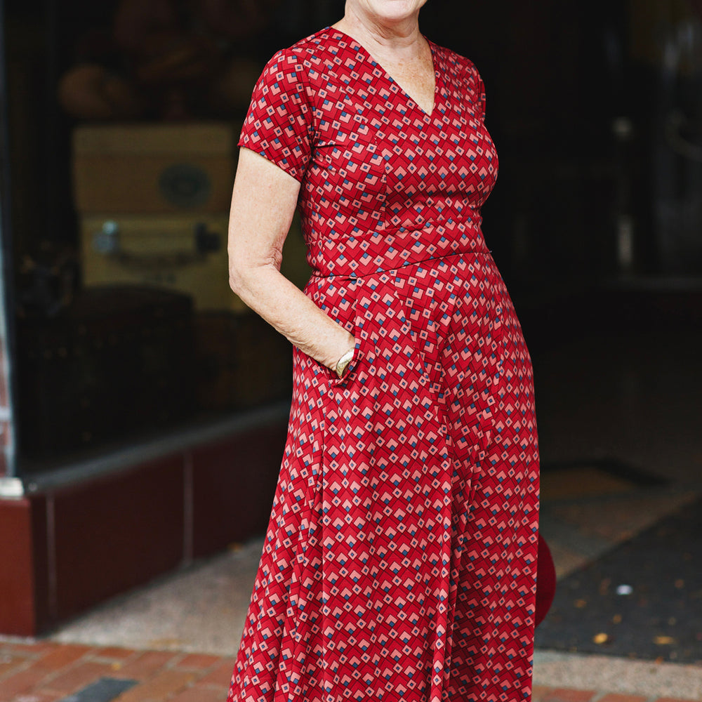 
                  
                    Cecelia Dress in Wineberry by Karina Dresses
                  
                