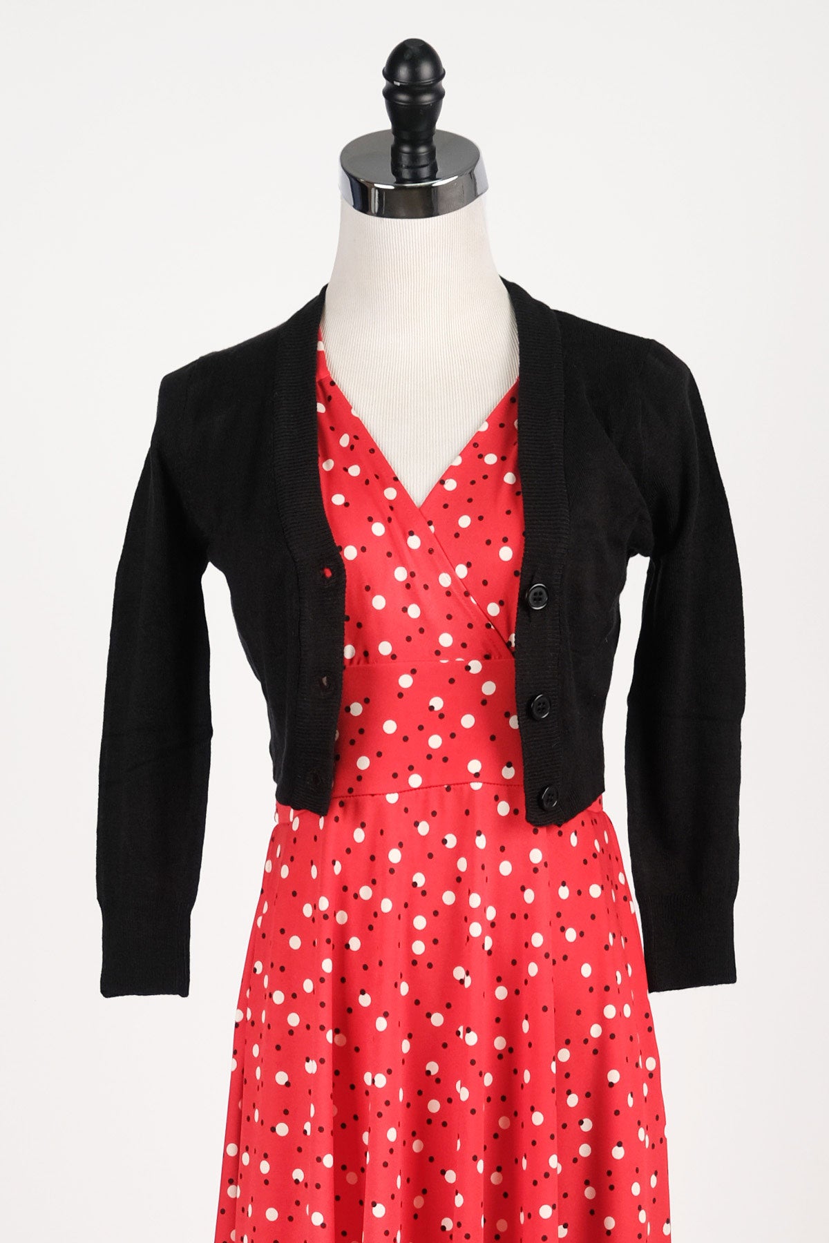 Classic Black Cropped Cardigan for Dresses – karina dresses