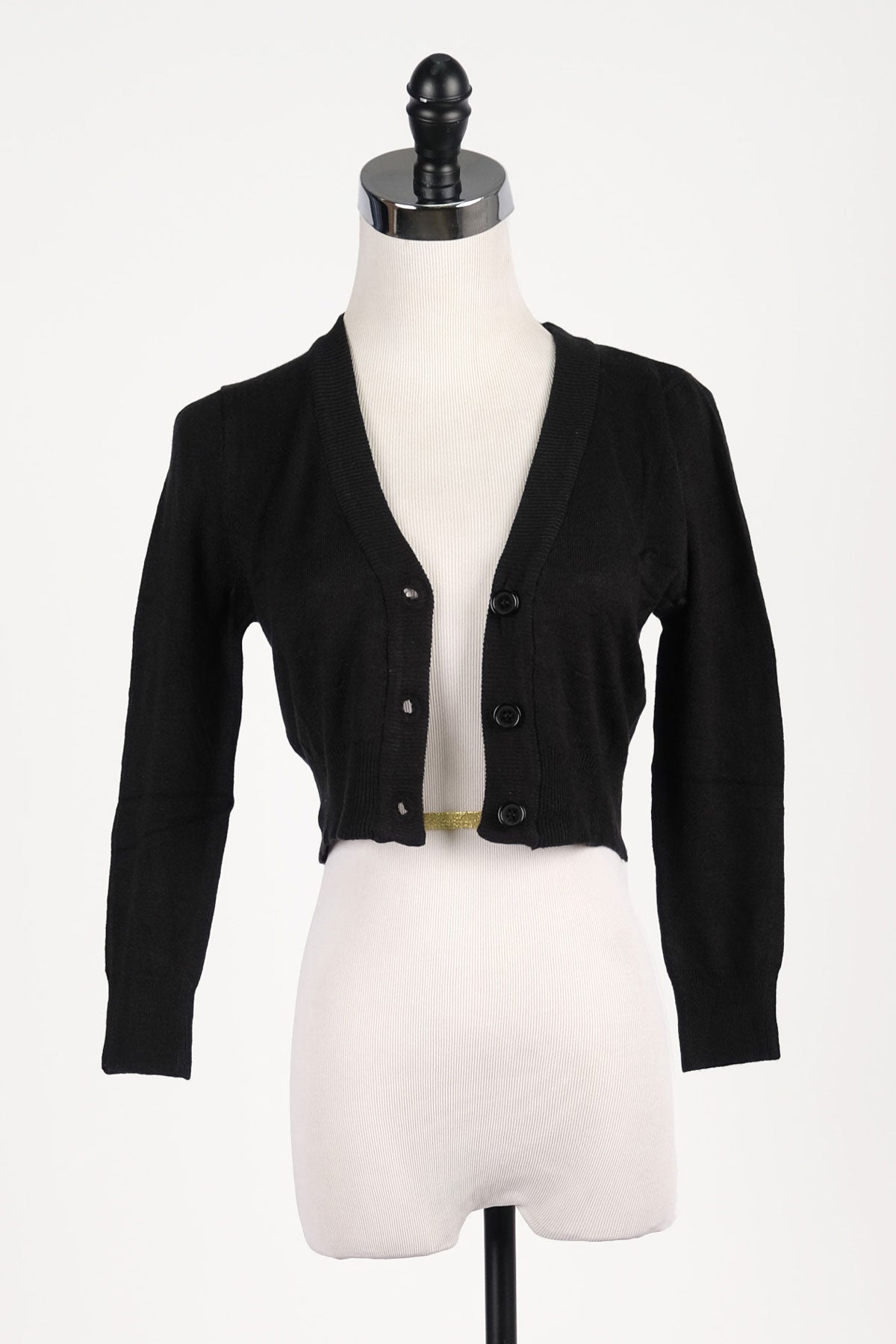 Classic Black Cropped Cardigan for Dresses – karina dresses