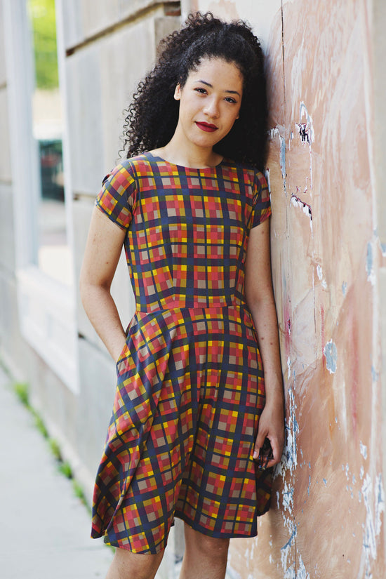 Load image into Gallery viewer, Kate Dress in Pendant Plaid by Karina Dresses
