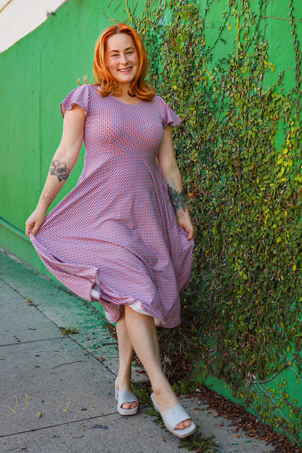 Emily Dress in Nautical Geo by Karina Dresses
