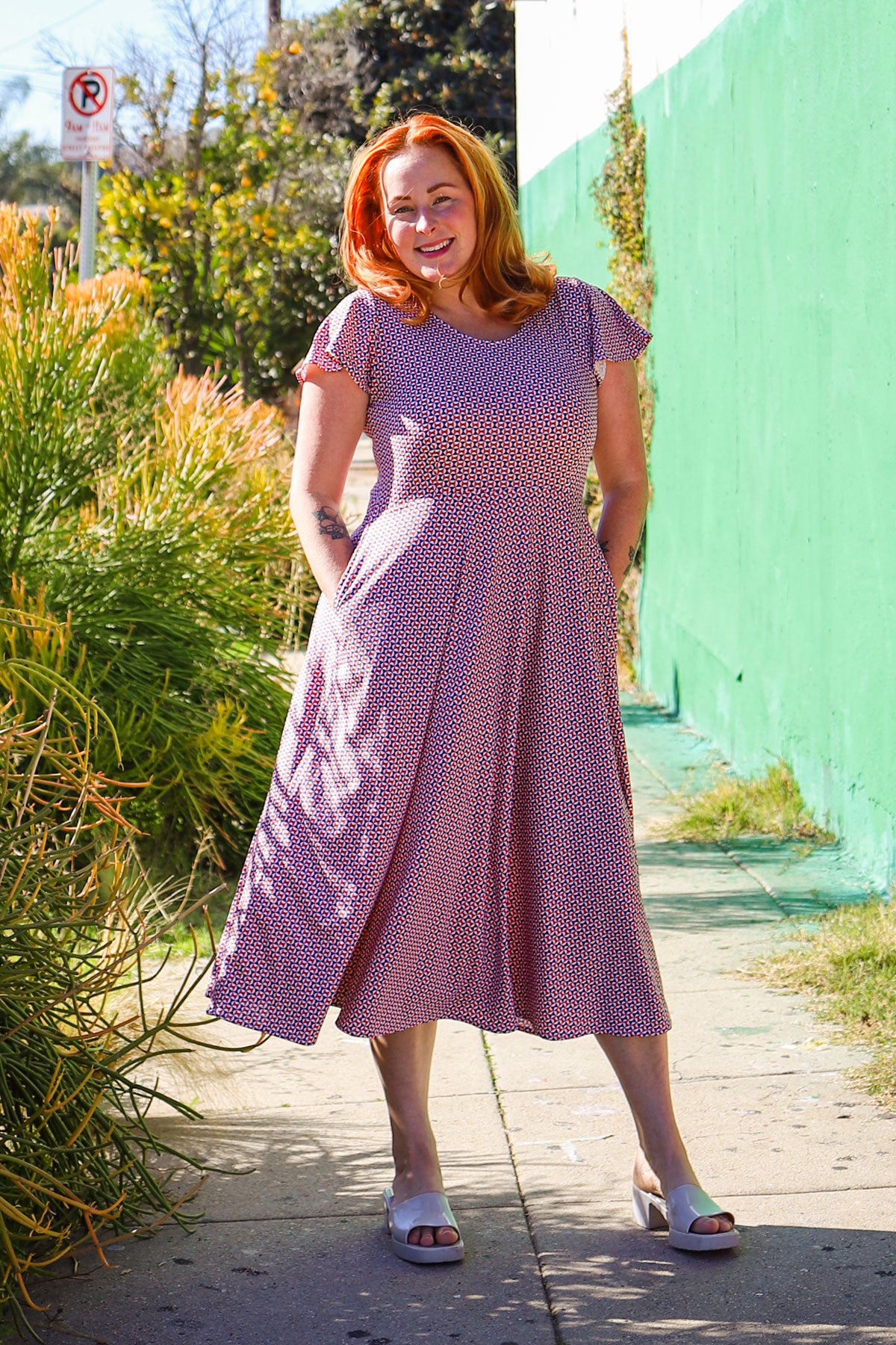 Emily Dress in Nautical Geo by Karina Dresses