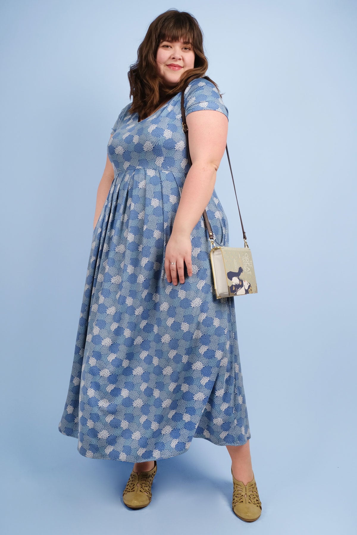 Load image into Gallery viewer, Jessica Dress - Blues in Bloom FINAL SALE

