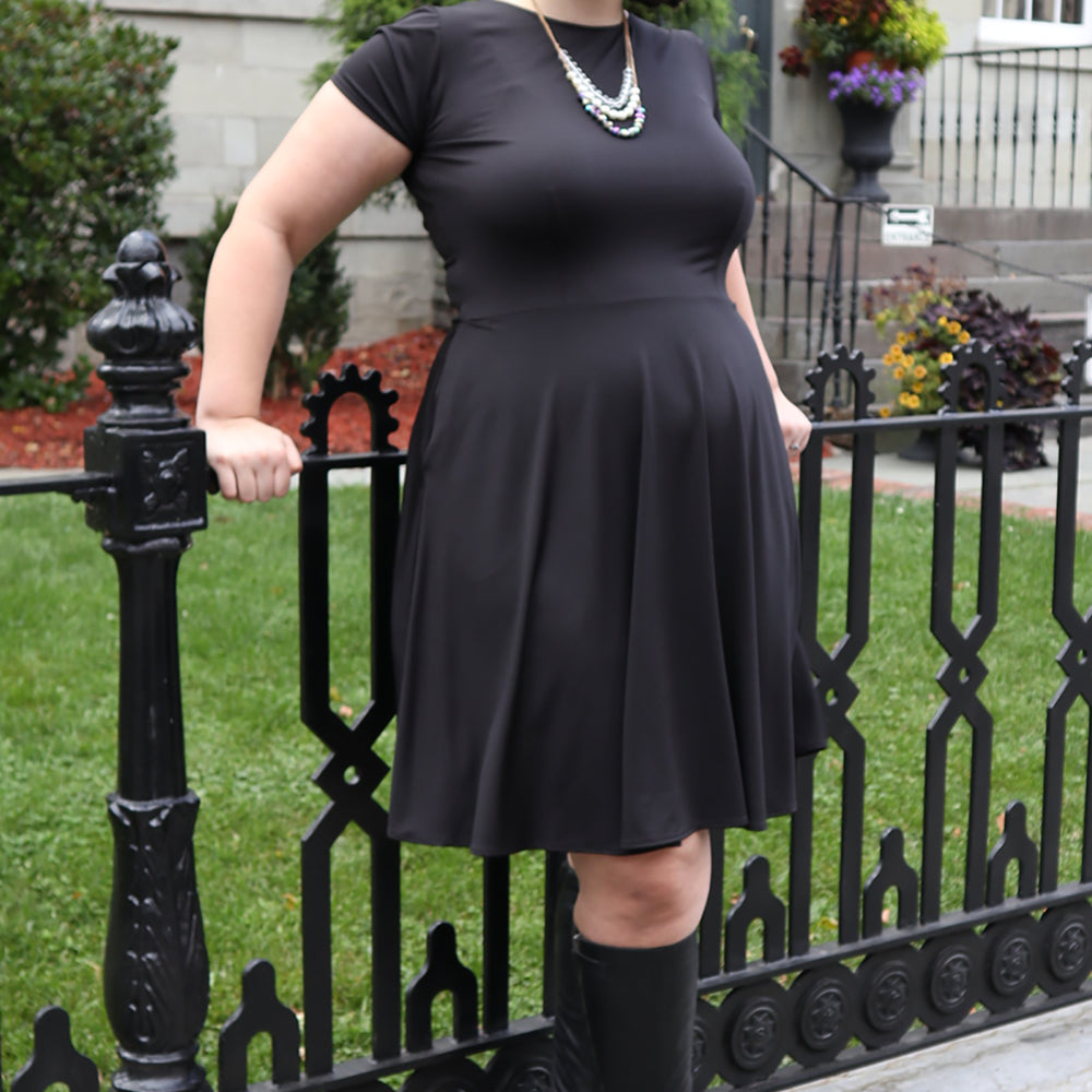 
                  
                    Kate Dress in Solid Black by Karina Dresses
                  
                