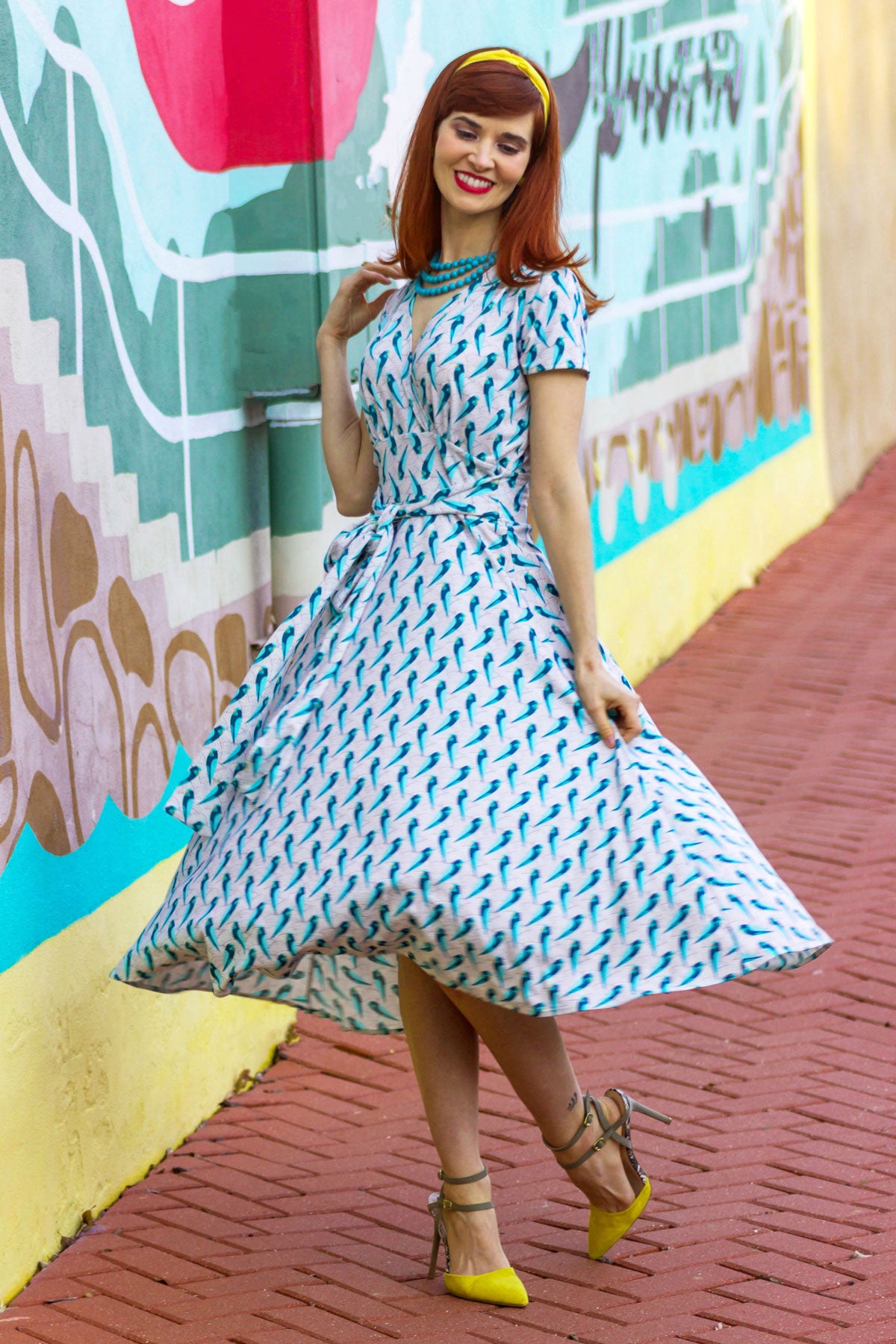 Margaret Dress - Birds of Paradise FINAL SALE