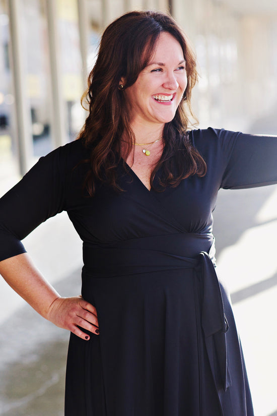 Margaret Dress in Black by Karina Dresses