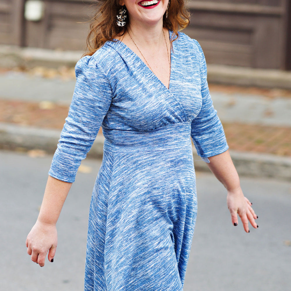 
                  
                    Megan Dress in Marled Marina Knit by Karina Dresses
                  
                