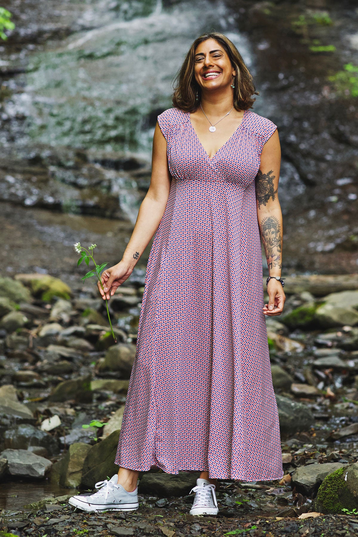 Nadine Dress - Nautical Geo FINAL SALE