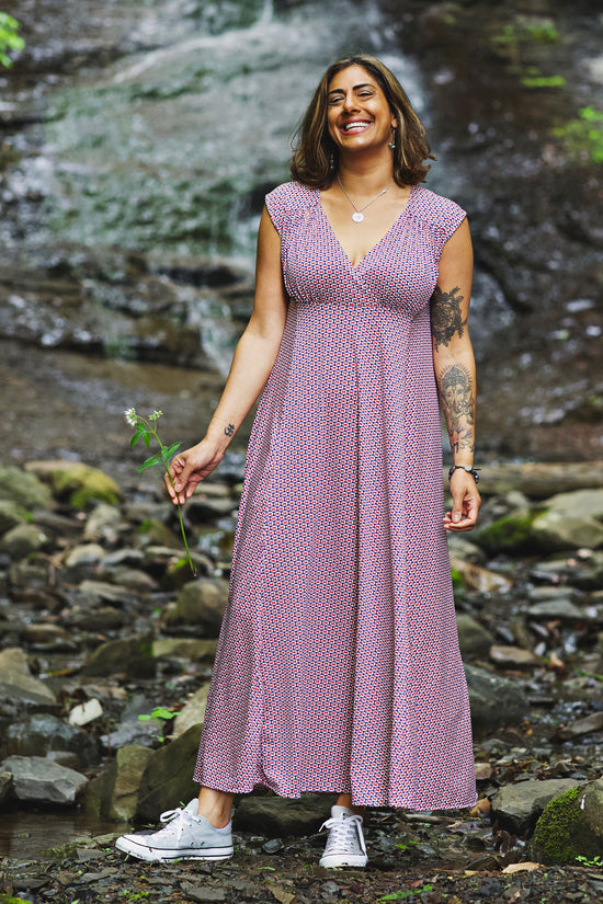 Nadine Dress - Nautical Geo FINAL SALE