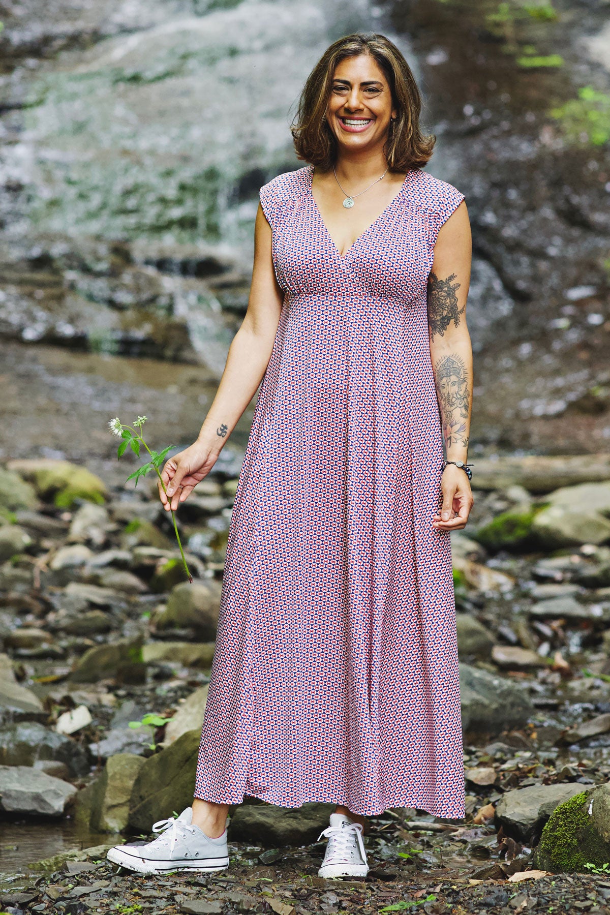 Nadine Dress - Nautical Geo FINAL SALE