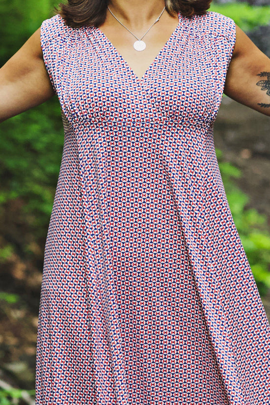 Nadine Dress - Nautical Geo FINAL SALE