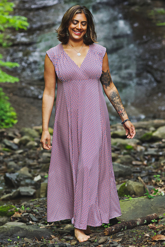 Nadine Dress - Nautical Geo FINAL SALE