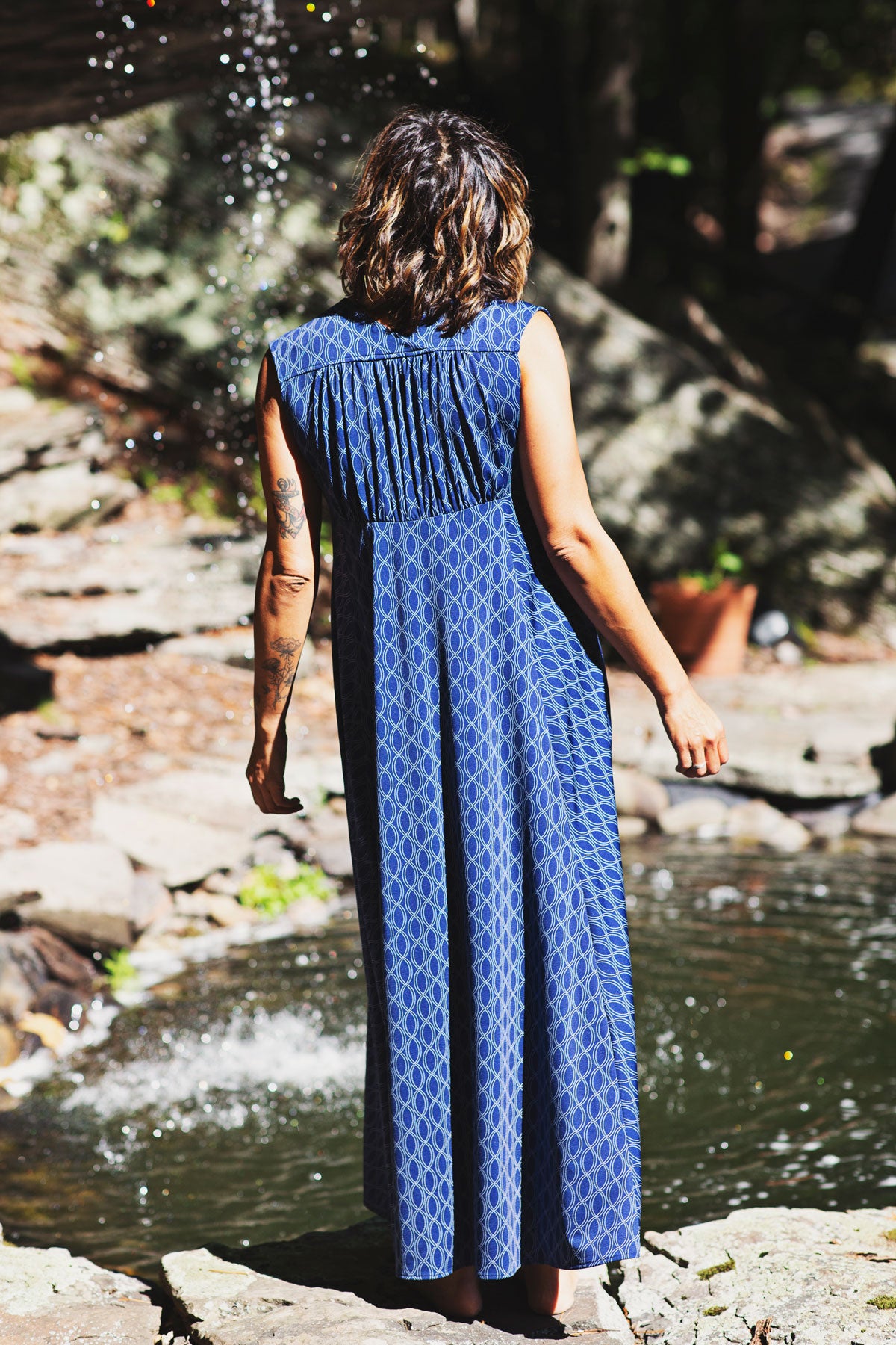 Load image into Gallery viewer, Nadine Dress in Wave Runner by Karina Dresses
