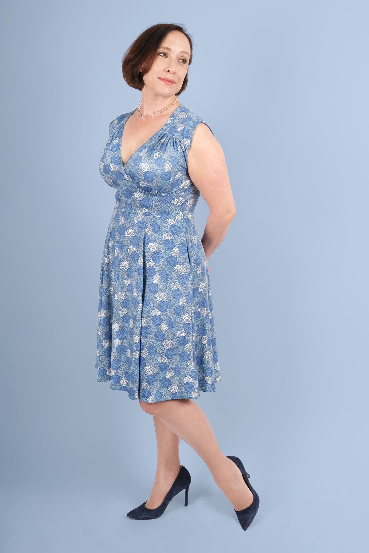 Nora Dress - Blues in Bloom