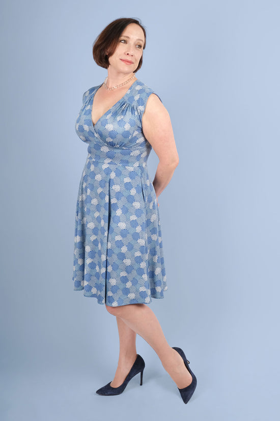 Nora Dress - Blues in Bloom