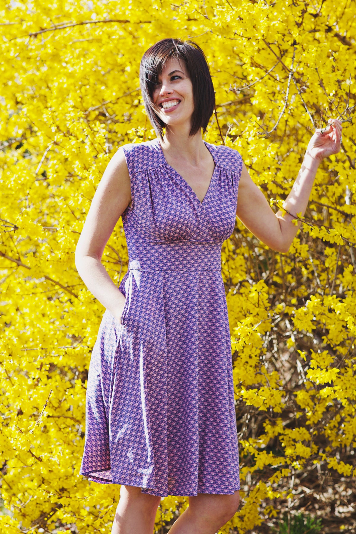 Load image into Gallery viewer, Nora Dress in Lady Lilac by Karina Dresses
